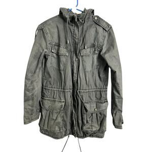 Talula Gray utility cargo coat jacket XS Gorpcore Grunge Casual